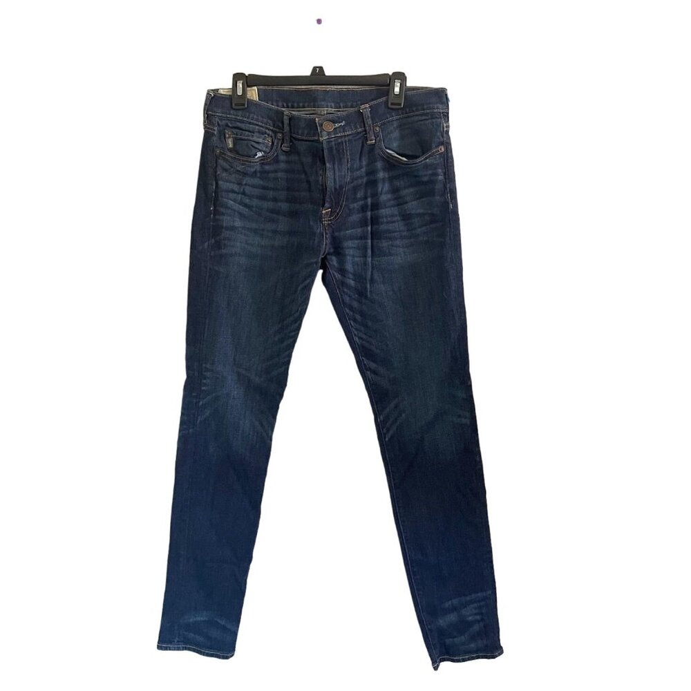 Abercrombie & Fitch Mens Skinny Dark Blue Jeans W32 x L32‎ Slim Denim